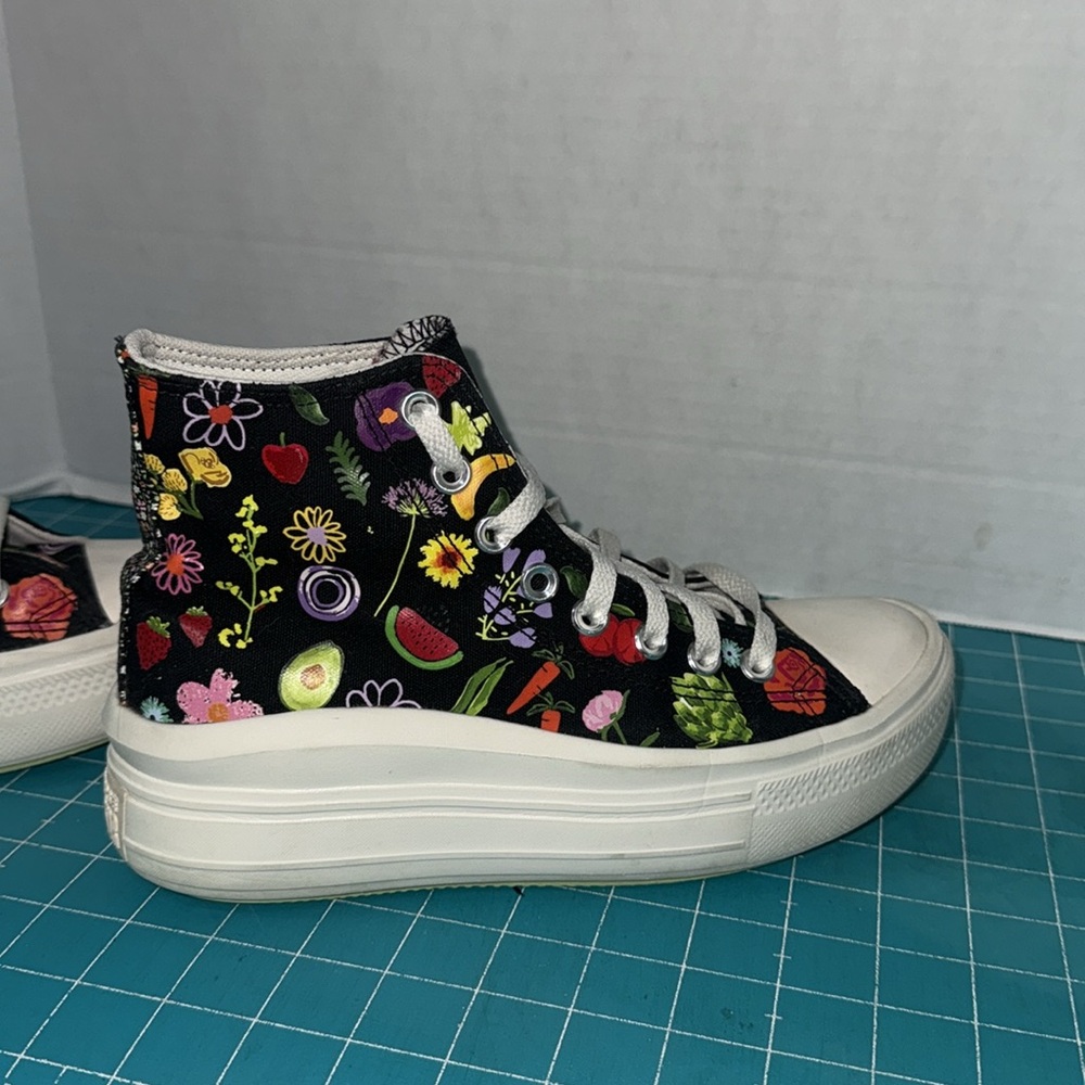 Converse Black Fruit Festival Smoothie Hi Top Move Platform Chuck Taylors Size 8 - Picture 7 of 16
